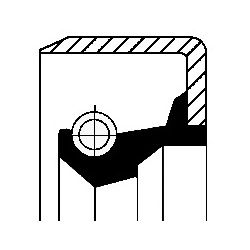 CORTECO Wellendichtring, Radnabe Hinten Rechts Links für Fiat 132 131