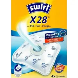 Swirl Staubsaugerbeutel X28 MicroPor Plus für ETA, Fakir und Omega Staubsauger