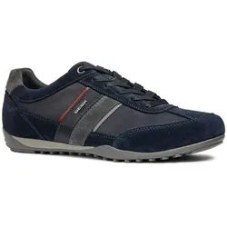 Geox U WELLS C Sneaker Casual Schuh, Schnürschuh mit Logoverzierung blau|rot 40 EU