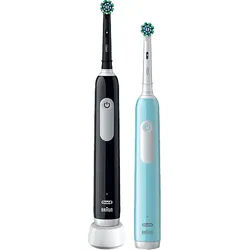 ORAL-B Pro Series 1 Duopack Elektrische Zahnbürste Blue/Black, Reinigungstechnologie: Mikrovibrationen