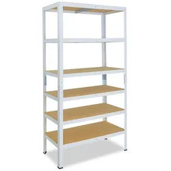 shelfplaza HOME 200x100x45 cm Schwerlastregal in weiß mit 6 Böden und 145 kg Traglast pro Boden