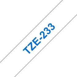 Brother Schriftband TZe-233 (lam) Blau auf Weiß BxL 12mm Tintenpatrone weiß
