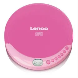 Lenco Portabler CD Player CD-011PK pink Audio- & Video-Adapter rosa