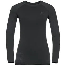 Odlo PERFORMANCE WARM ECO Baselayer-Top Damen black - new odlo graphite grey XL