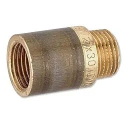 Rotguss Gewindefitting-Hahnverlängerung 1/2'' x 30 mm