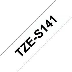 BROTHER TZe-S141 Beschriftungsband, 18mm, schwarz/transparen