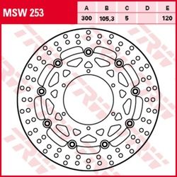 Bremsscheibe TRW MSW253, 1 Stück