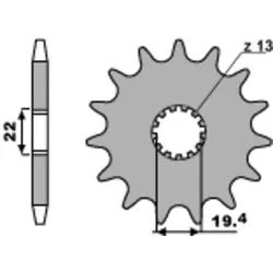PBR Standard Stahlkettenrad 4103 - 520, Größe 10 mm