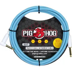 Pig Hog Hex Series Silent Kabel 3m Winkel Daphne Blue
