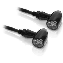 V PARTS Universelle klare Aluminium-LED-Blinker, schwarz