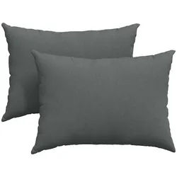 vidaXL Sitzauflage Sofakissen 2 pcs Dunkelgrau 70 x 50 cm Stoff, (2 St) grau