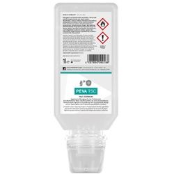 Paul Voormann Peva TSC Toilettensitzreiniger, Alkoholhaltiger WC-Sitzreiniger mit hautpflegenden Stoffen, 1 Liter - Softflasche