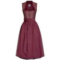 Alpenmärchen Dirndl Langes Dirndl Avelina in dunkelrot - ALM1056 gelb 44