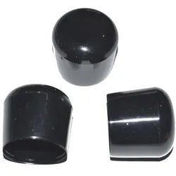 Easyclick24 Anhänger 50 Stück - Kappe für Rundrohr D=20 mm L= 20 mm schwarz PVC