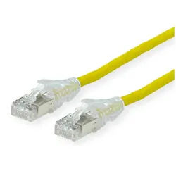 SECOMP DÄTWYLER Patchkabel Cat.6A (Class EA) S/FTP, CU 7702 flex LSOH, AMP v2 LAN-Kabel, RJ-45 Männlich (Stecker), RJ-45 Männlich (Stecker) (100.0 cm) gelb