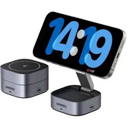 2-in-1 Qi Magnetic Foldable Charging Station (No AC Adapter)