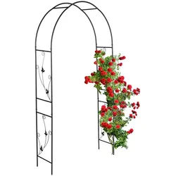 Relaxdays Rosenbogen , Metall , 114x227x37 cm , Dekoration, Gartendeko