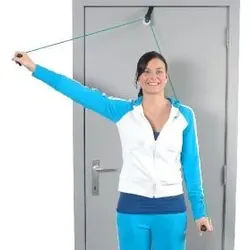 MVS Shoulder Rope Pulley Tür-Anker mit Holzgriffen 1 Set