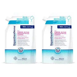 BepanthenDerma® Reparierende Reichhaltige Creme Körper Öko-Recharge 400 ml Trockene und empfindliche Haut