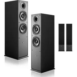 VEVOR Standlautsprecher Paar, 2-Wege, mit 2,54 cm Hochtöner, zwei 16,51 cm Tieftönern, 400 W Spitzenleistung, 65 Hz–20 kHz Frequenzgang, robustes MDF-Gehäuse, für Home-Audio, Paar