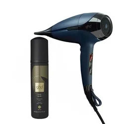 ghd helios Haartrockner blau & body goals Volumschaum Pflegebundle