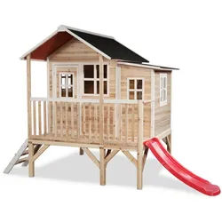 Exit Toys Spielhaus , Naturfarben , Holz, Kunststoff , Zeder , 190x215x322 cm , EN 71, CE, FSC 100% , Freizeit & Co, Gartenspielzeug, Spielhäuser