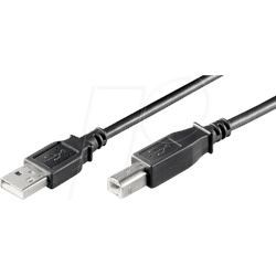 GOOBAY 96185 - USB 2.0 Hi-Speed Kabel, A-Stecker > B-Stecker 1,0 m schwarz