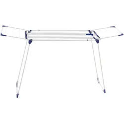 Leifheit Standtrockner , Blau, Weiß , Kunststoff , 117.5x7x56.3 cm , ausziehbar, klappbar, Kleiderbügelhalter, platzsparend , Haushalt & Kleinelektro, Wäschepflege, Wäscheständer