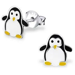 Order & Smile Schmuck Paar Ohrstecker Kinderohrstecker: Mädchen Ohrringe Silber „Pinguin“ silberfarben
