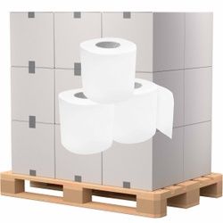Toilettenpapier, Tissue, 3-lagig, hochweiß, 100 % Zellstoff, 1 Palette = 28 Pakete = 2.016 Rollen
