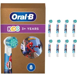 Oral-B - Aufsteckbürsten 'Kids' Spiderman Zahnbürste 8 St weiss