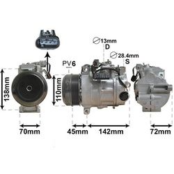 VAN WEZEL Klimakompressor 6-polig (3000K682) für MERCEDES-BENZ C-Klasse