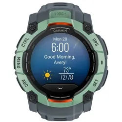 GARMIN Smartwatch GARMIN Instinct 3 AMOLED 50 mm grün, schwarz grün