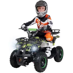 Elektro-Kinderquad Torino, 1000 Watt, Pocket-Quad mit Scheibenbremsen, 24 km/h, 3 x 12-Volt-Batterie (Grün Polo)