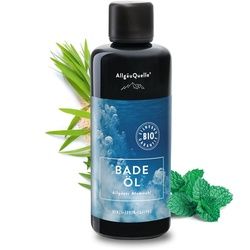 Allgäuquelle Bio Badeöl Badezusatz Atemwohl Badeduft Minze, Thymian, Salbei Flakon 100 ml