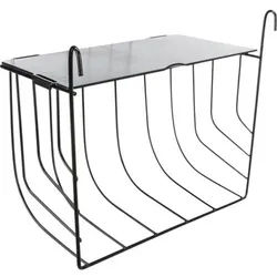 Hanging Hay Manger 25x18x12 cm black