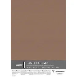 CLAIREFONTAINE Zeichenpapier PastelGrain 50x70cm 5 Bogen 360g - Braun 976068C, Kunst Clairefontaine braun