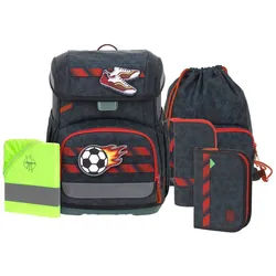 LÄSSIG Schulranzen School Set 7-teilig (Set, 6-tlg) blau