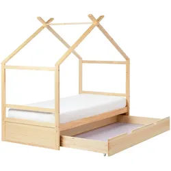 Beliani Kinderbett 90x200 cm Heller Holzfarbton Orgeval , Hellbraun , 90x200 cm , Babymöbel & Kindermöbel, Kinderzimmer & Jugendzimmer, Kinderbetten, Spielbetten