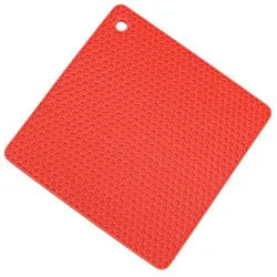 Kochblume Topflappen Waben-Untersetzer, Hitzebeständig bis 230° rot 19 cm x 19 cm