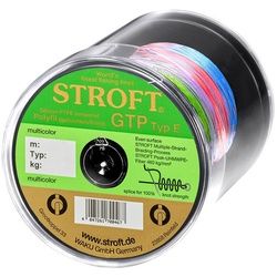 Stroft Angelschnur Stroft Schnur GTP Typ E geflochten multicolor 600m, 600 m Länge, 0.20 mm Fadendurchmesser, (1-St), 7,5kg Tragkraft bunt