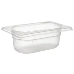 APS GN 1/9 Behälter, aus Polypropylen, Bruchsichere Gastronomiebehälter für den professionellen Einsatz, Tiefe: 6,5 cm, 0,6 L