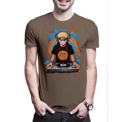 Urban Backwoods Print-Shirt Ninja DJ Herren T-Shirt Shinobi System Anime Naruto Music Musik (1-tlg) Dattebayo Sakura Haruno Anime grün L