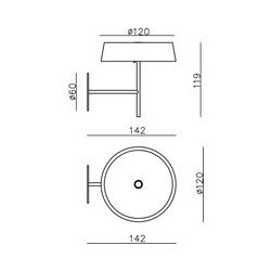 LED-Wandleuchte Miram mit Akku, dimmbar, grün