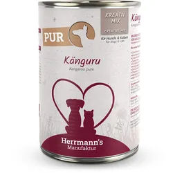 Herrmann's Selection Reinfleisch 400g Dose Hundenassfutter 12 x 400g Känguru