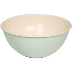 Riess Salatschüssel , Pastellgrün , Metall , rund , 23.6x10.5x23.6 cm , nachhaltig , Geschirr, Schalen & Schüsseln, Salatschüsseln