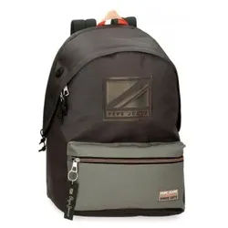 Pepe Jeans Unisex für Kinder. 66624D1 Cody anpassungsfähig Computer Rucksack zwei Fächer schwarz (OSFA), Lässig, Grün, Polyester, Kinderbekl