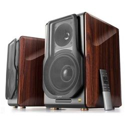 Edifier® S3000Pro 2.0 Regal-Lautsprecher (Bluetooth, 256 W, Audiophile Aktivlautsprecher, USB-Audio, Planarmembranhochtöner und 6,5-Zoll-Tieftöner) braun