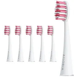AILORIA Aufsteckbürsten SHINE BRIGHT Ersatzbürstenköpfe 6er Set, Ersatzbürstenköpfe für AILORIA SHINE BRIGHT rosa