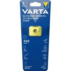 Varta LED Taschenlampe Outdoor Ultralight, H30R lime 300lm, inkl. 1x Micro USB Kabel, Retail Blister